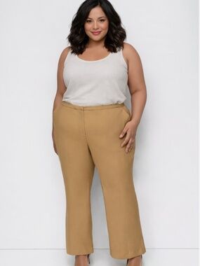 DKNY Plus Size Sueded Canvas High-Rise Pants 16W Tag Color/NWT